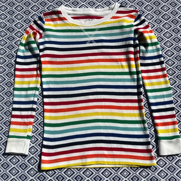 Primary "Ivory Rainbow" PJ Long-Sleeve Top and Pants, Size 6-7, Play - Picture 2 of 12